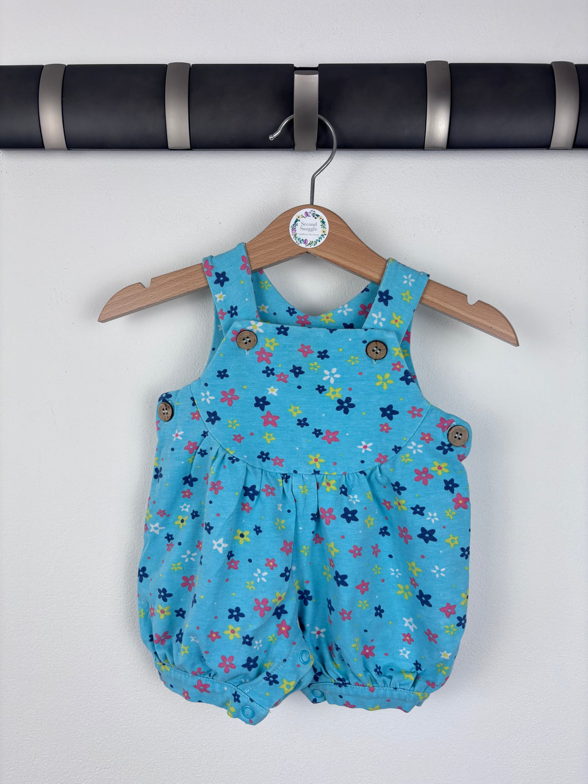 Kite Blue Floral Romper 0-3 Months-Rompers-Second Snuggle Preloved