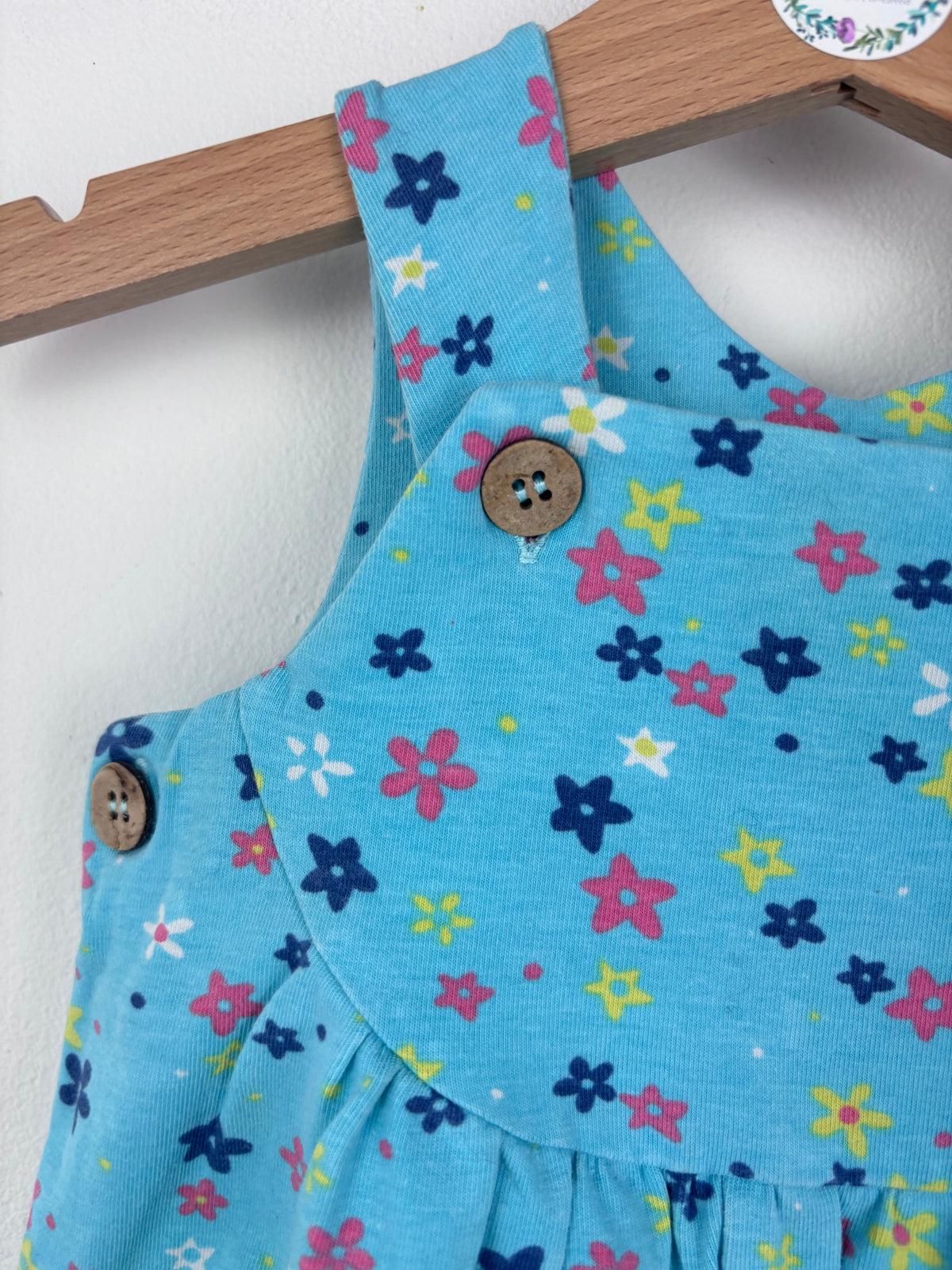 Kite Blue Floral Romper 0-3 Months-Rompers-Second Snuggle Preloved