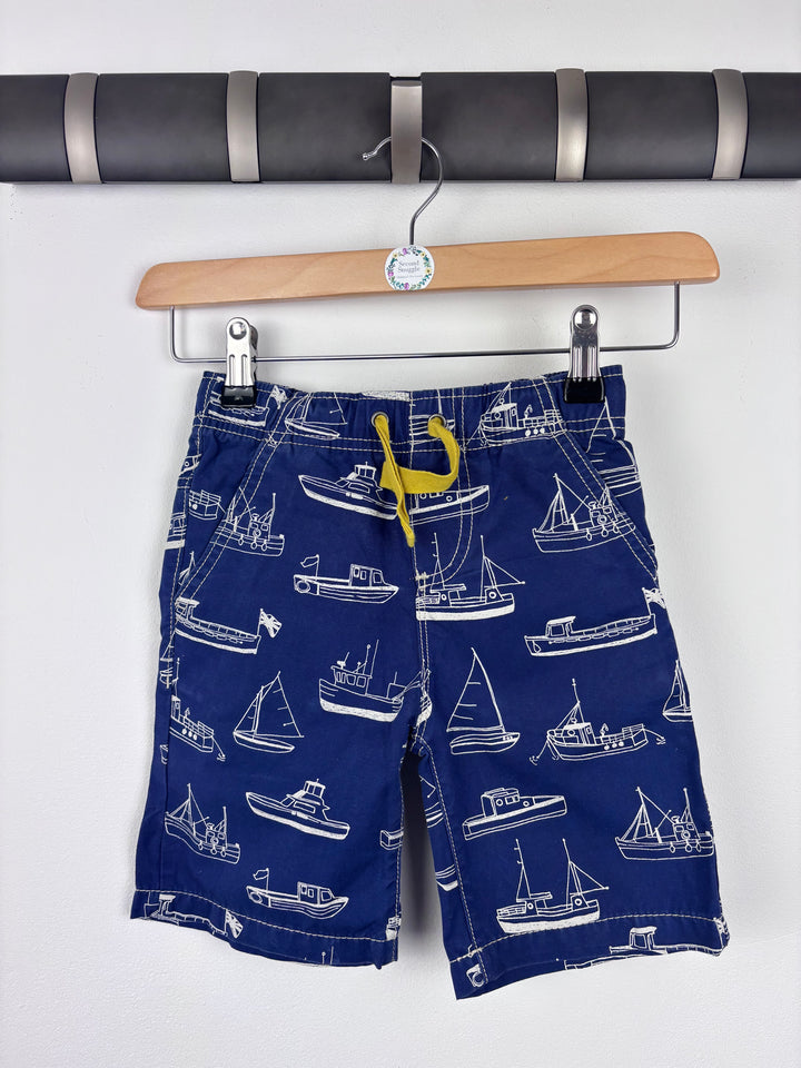 Mini Boden Boat Print Shorts 4 Years-Shorts-Second Snuggle Preloved