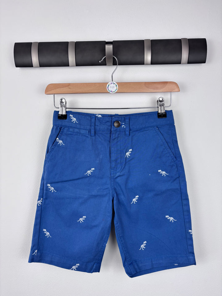 John Lewis Blue Dino Shorts 8 Years-Shorts-Second Snuggle Preloved