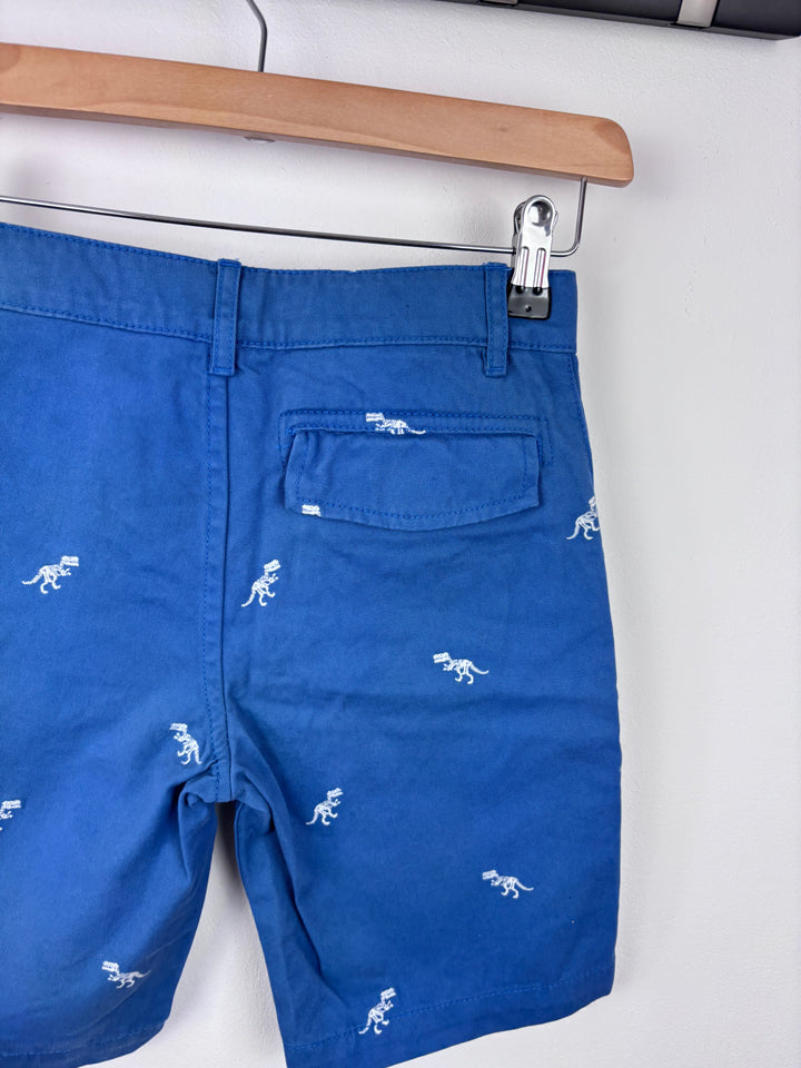 John Lewis Blue Dino Shorts 8 Years-Shorts-Second Snuggle Preloved