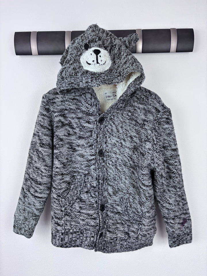 POTM Bear Knit Hoodie 3-4 Years-Jackets-Second Snuggle Preloved