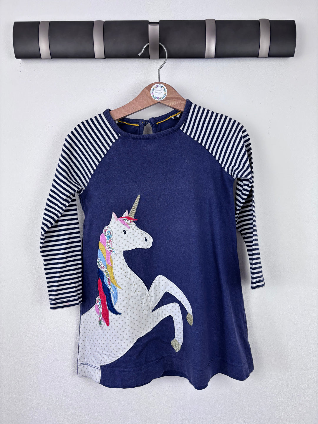 Mini Boden Navy Unicorn Appliqué Top 2-3 Years - PLAY-Dresses-Second Snuggle Preloved