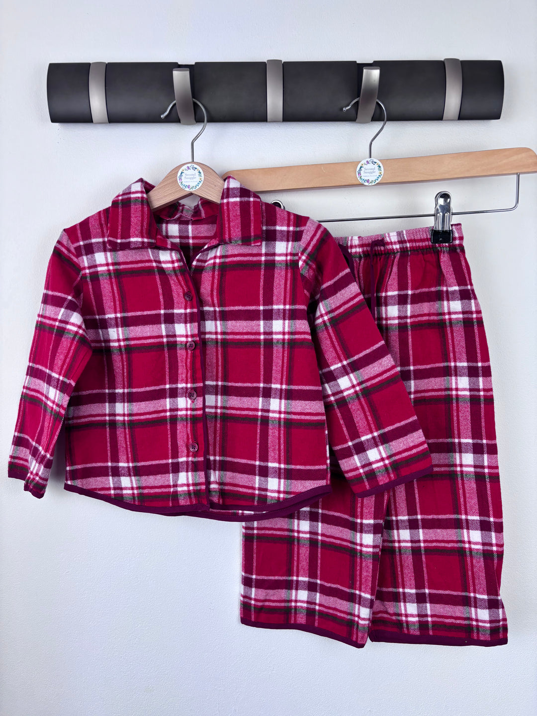 Mini Jammies Red Tartan Brushed Cotton Pyjamas 2-3 Years-Night Wear-Second Snuggle Preloved