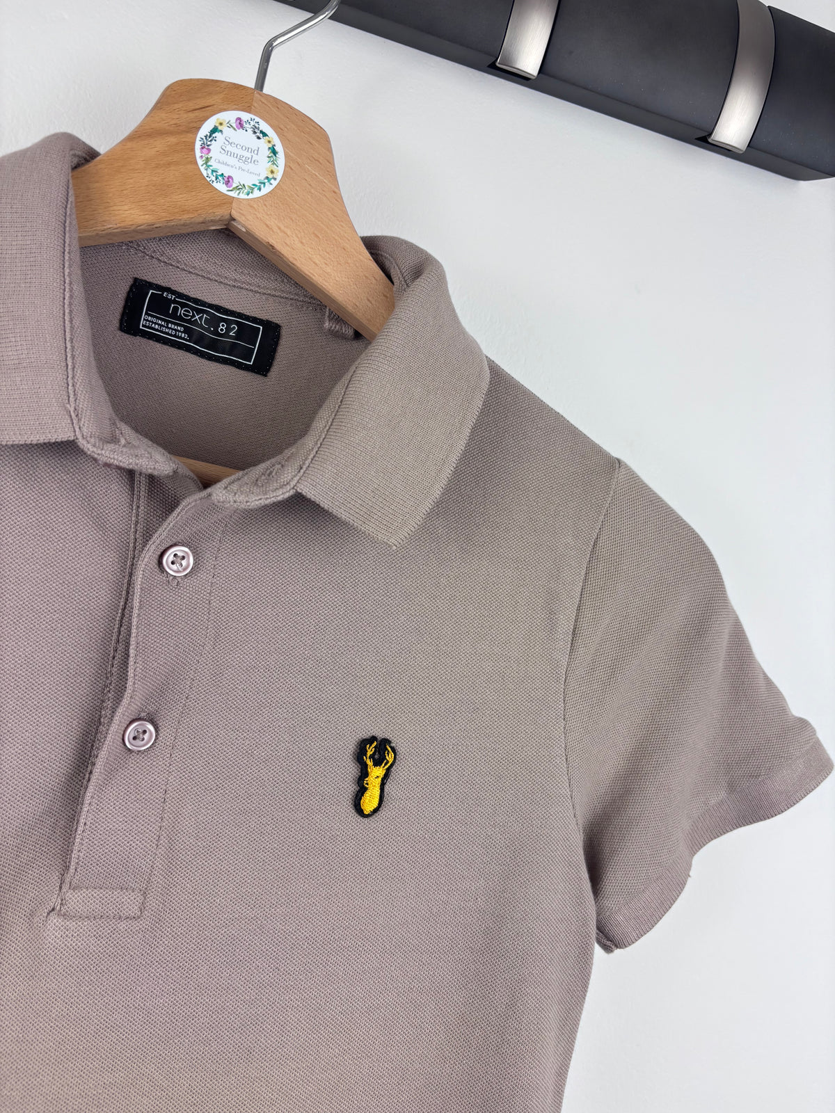 Next Taupe Polo Shirt 9–10 Years-Tops-Second Snuggle Preloved