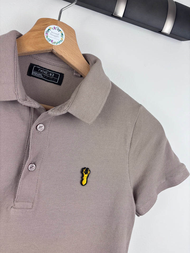 Next Taupe Polo Shirt 9–10 Years-Tops-Second Snuggle Preloved