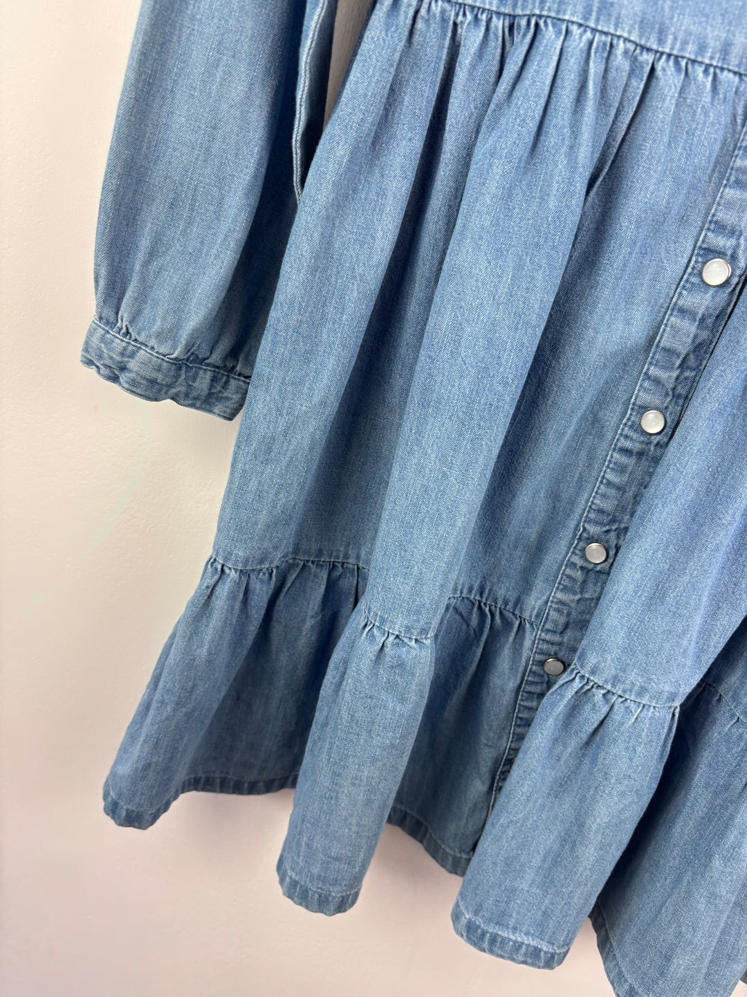 john lewis denim dress JOHN LEWIS Denim Tiered Shirt Dress