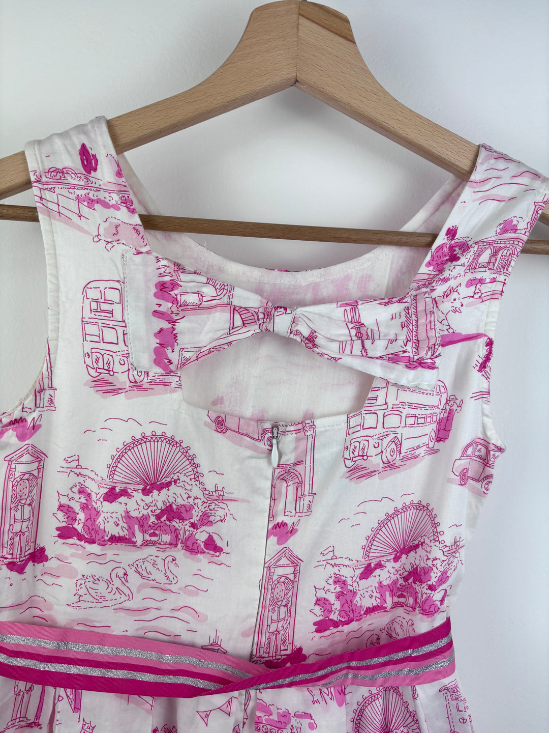 Monsoon Pink London Print Dress 10-11 Years-Dresses-Second Snuggle Preloved