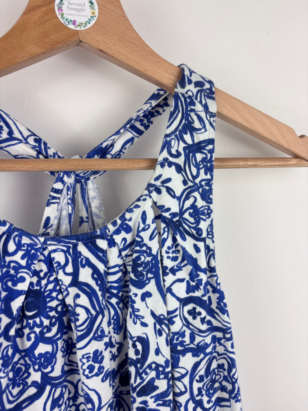 Gap Blue and White Floral Print Dress 8-9 Years-Dresses-Second Snuggle Preloved