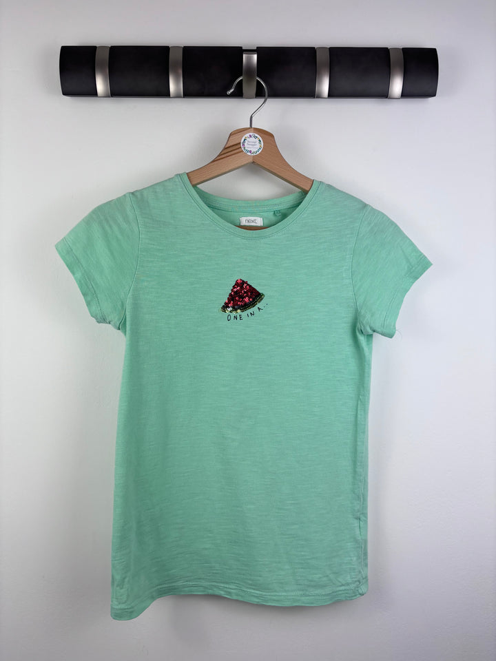 Next Green Sequin Tee 9-10 Years-Tops-Second Snuggle Preloved