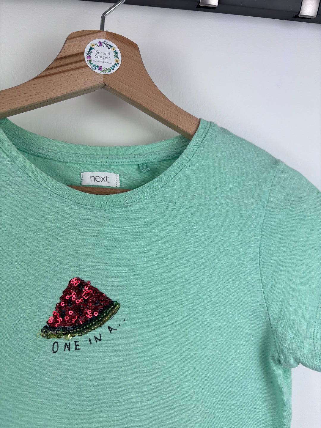 Next Green Sequin Tee 9-10 Years-Tops-Second Snuggle Preloved