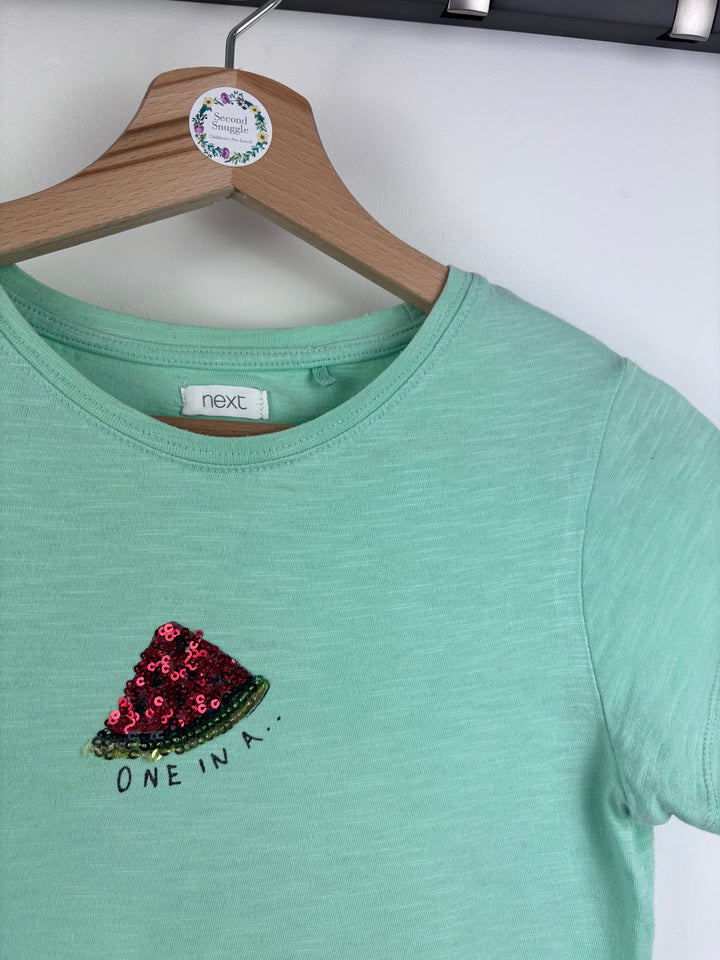 Next Green Sequin Tee 9-10 Years-Tops-Second Snuggle Preloved