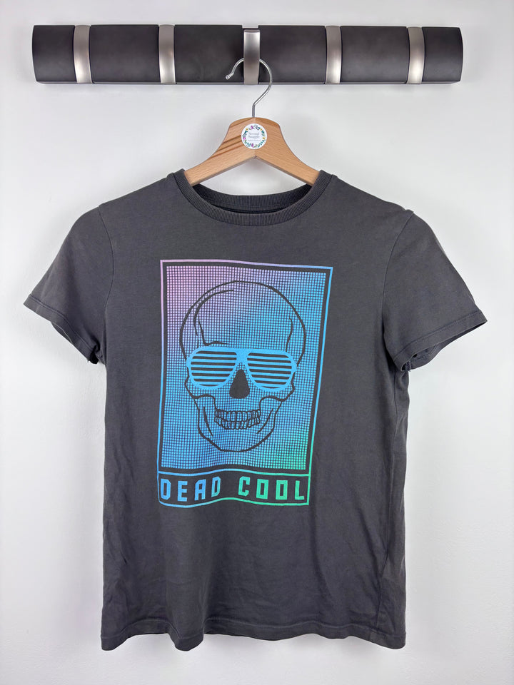 M&S “Dead Cool” Skull Tee 10–11 Years-Tops-Second Snuggle Preloved