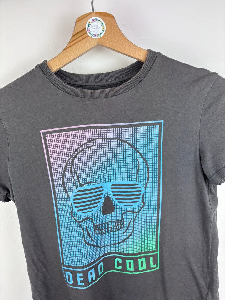 M&S “Dead Cool” Skull Tee 10–11 Years-Tops-Second Snuggle Preloved