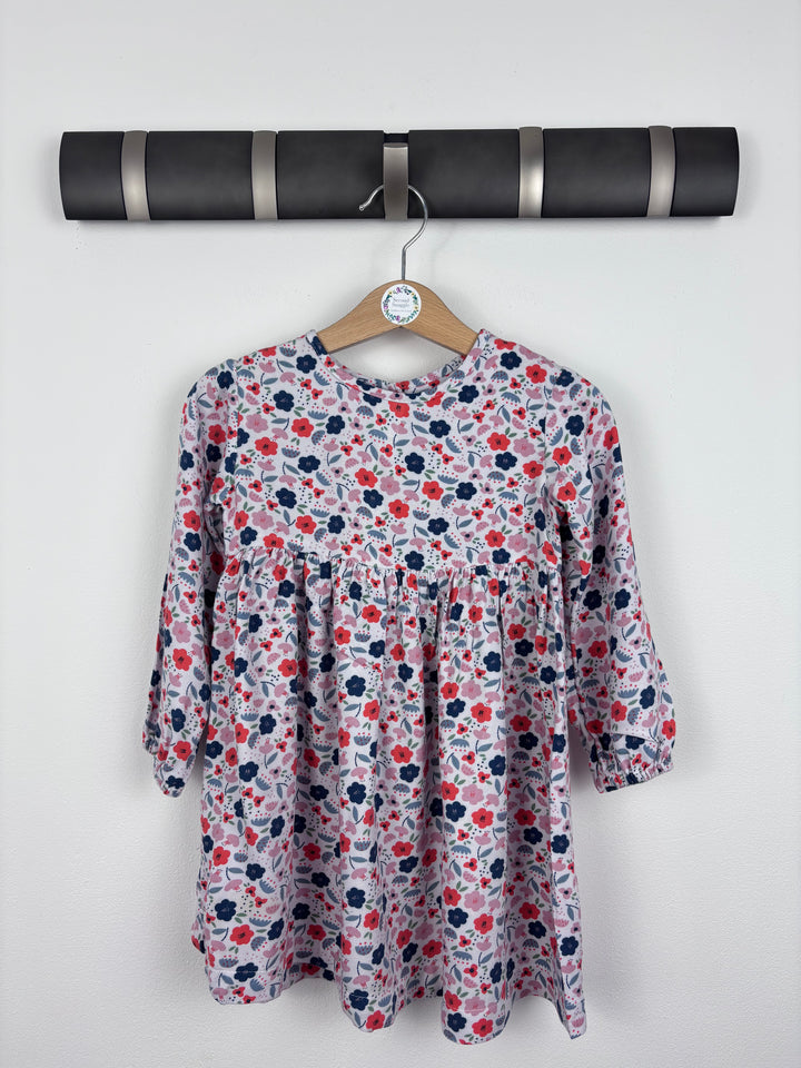 M&S Floral Long Sleeve Dress 18–24 Months-Dresses-Second Snuggle Preloved