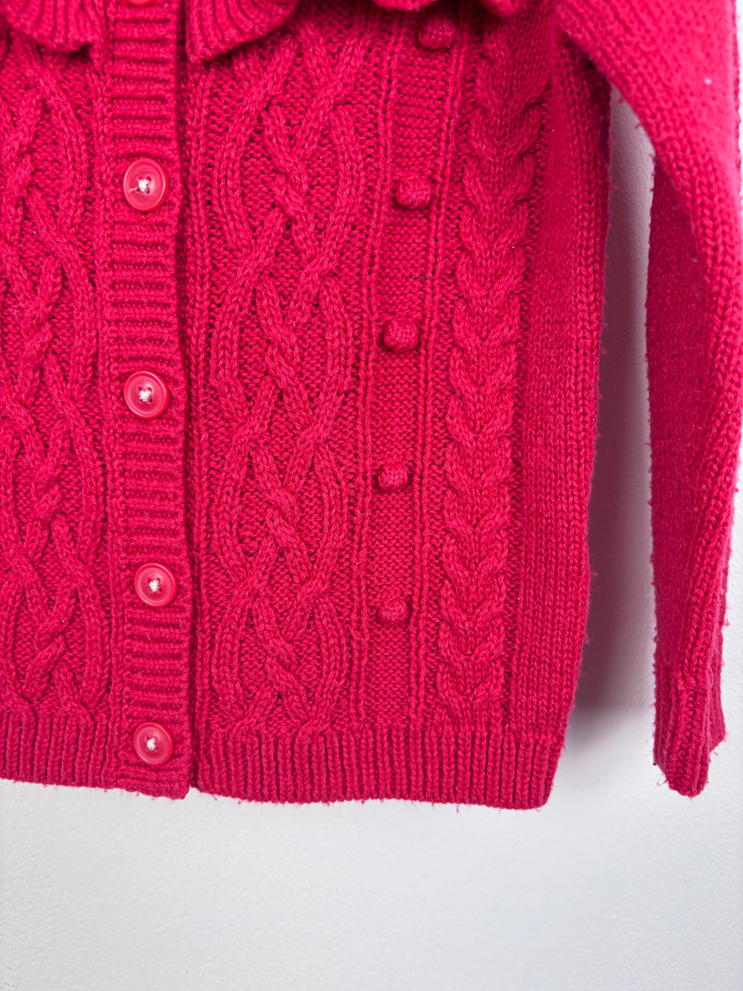 Mini Boden Raspberry Knit Cardigan 2–3 Years-Cardigans-Second Snuggle Preloved