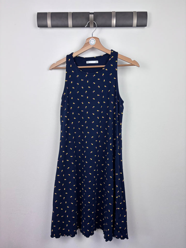 M&S Navy Cherry Print Sleeveless Dress 13–14 Years-Dresses-Second Snuggle Preloved