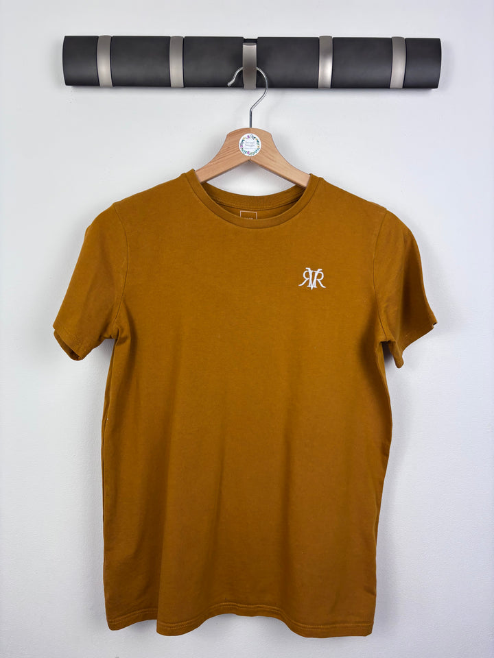 River Island Mustard Logo T-Shirt 11–12 Years-Tops-Second Snuggle Preloved