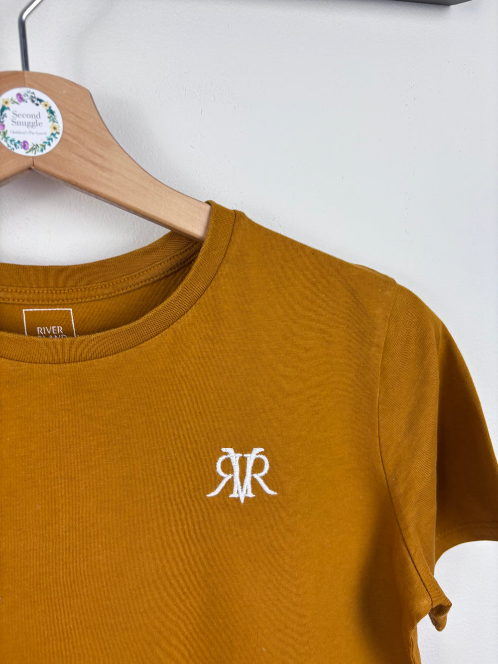 River Island Mustard Logo T-Shirt 11–12 Years-Tops-Second Snuggle Preloved