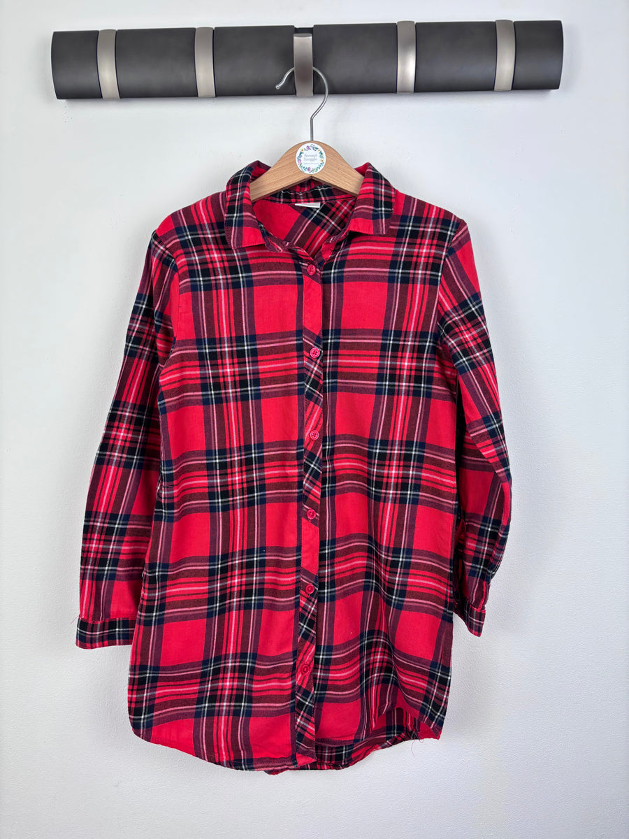 Next Red Check Flannel Shirt 7 Years-Dresses-Second Snuggle Preloved