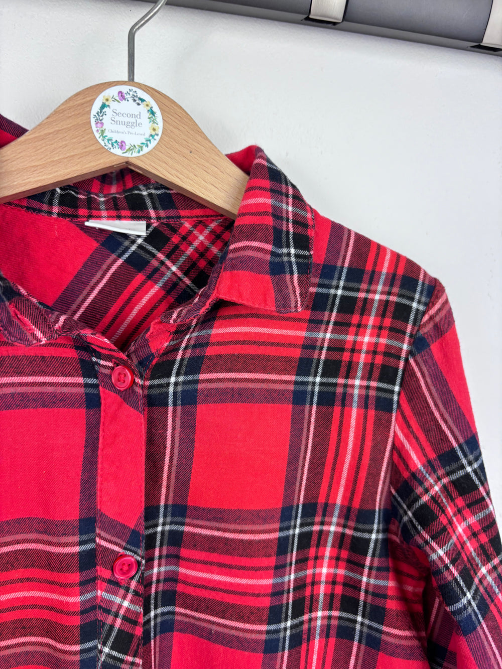 Next Red Check Flannel Shirt 7 Years-Dresses-Second Snuggle Preloved