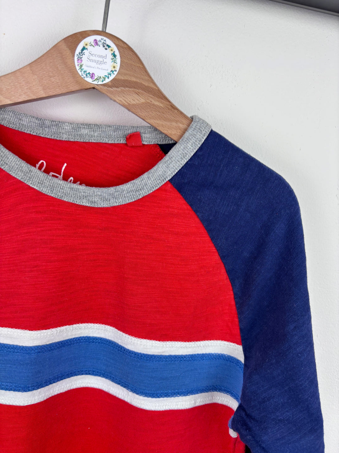 Boden Long Sleeve Stripe Panel Top 9-10 Years-Tops-Second Snuggle Preloved