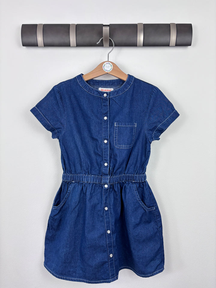Blue Zoo Denim Button-Up Dress 7 Years-Play Suits-Second Snuggle Preloved