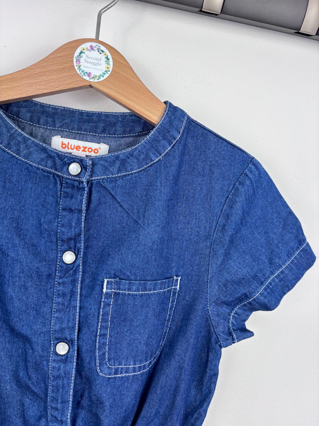 Blue Zoo Denim Button-Up Dress 7 Years-Play Suits-Second Snuggle Preloved