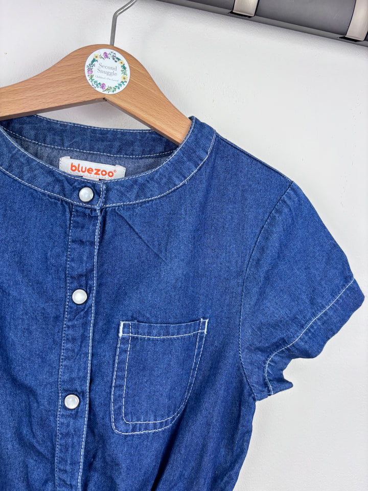 Blue Zoo Denim Button-Up Dress 7 Years-Play Suits-Second Snuggle Preloved