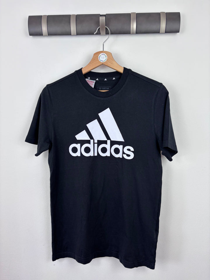 Adidas Logo T-Shirt Black 13-14 Years-Tops-Second Snuggle Preloved