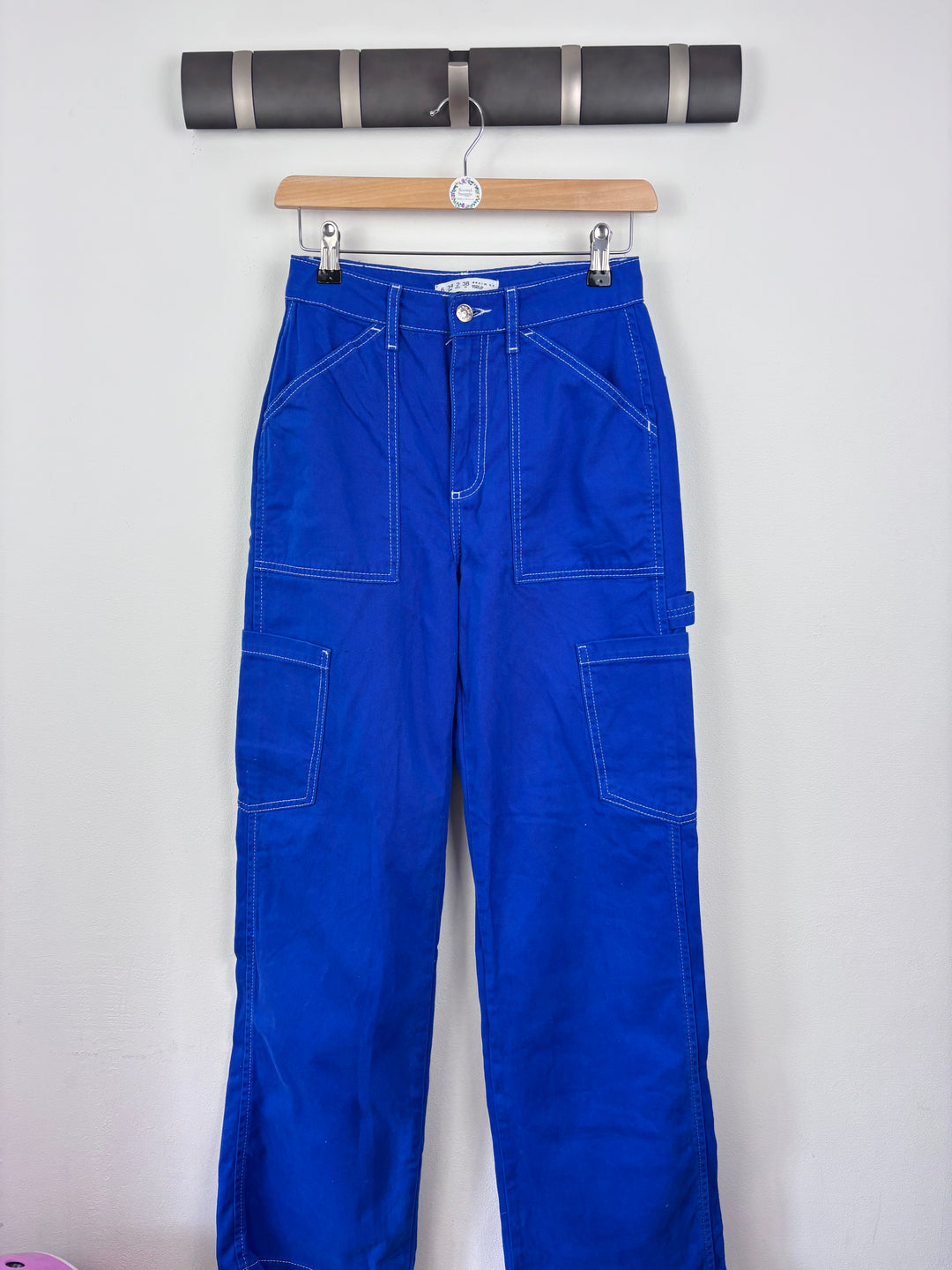 Denim Co Blue Utility Trousers UK 6-Trousers-Second Snuggle Preloved