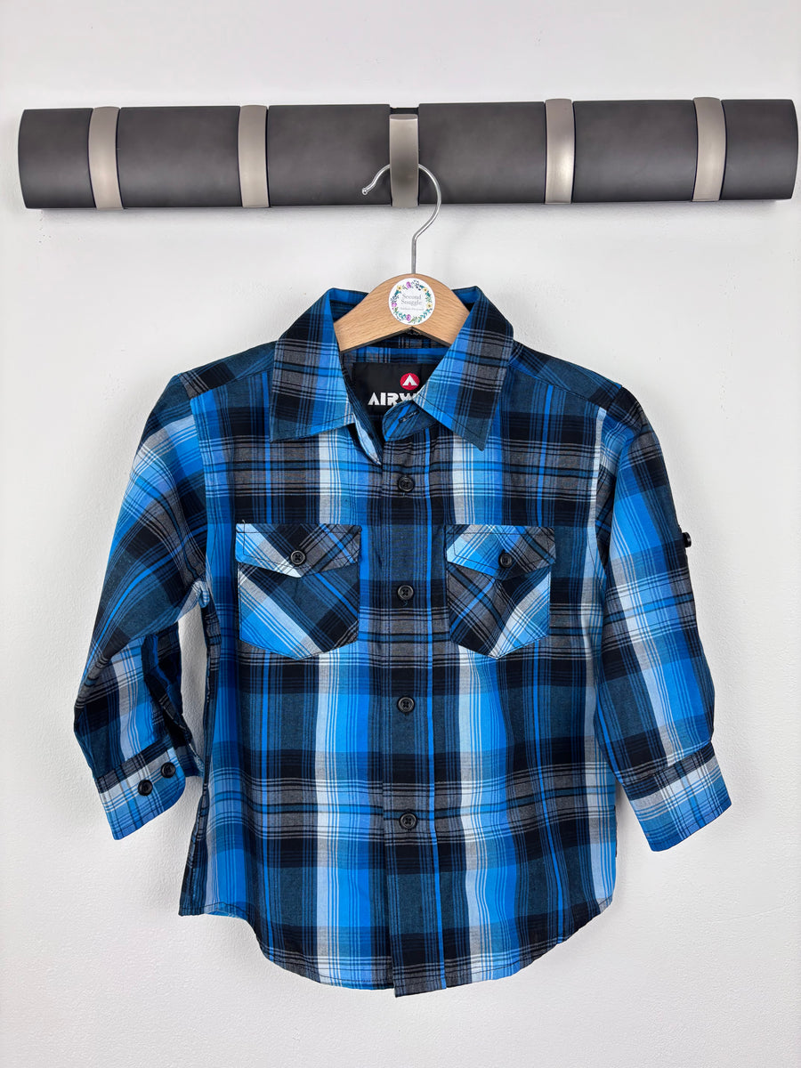 Airwalk Blue Check Shirt 3 Years-Shirts-Second Snuggle Preloved