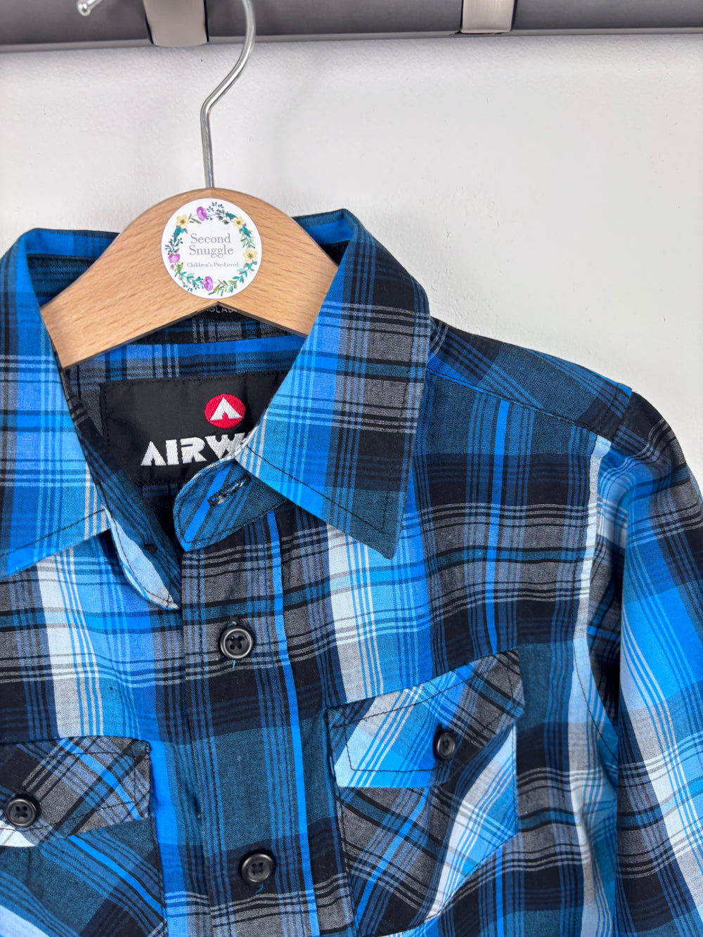 Airwalk Blue Check Shirt 3 Years-Shirts-Second Snuggle Preloved