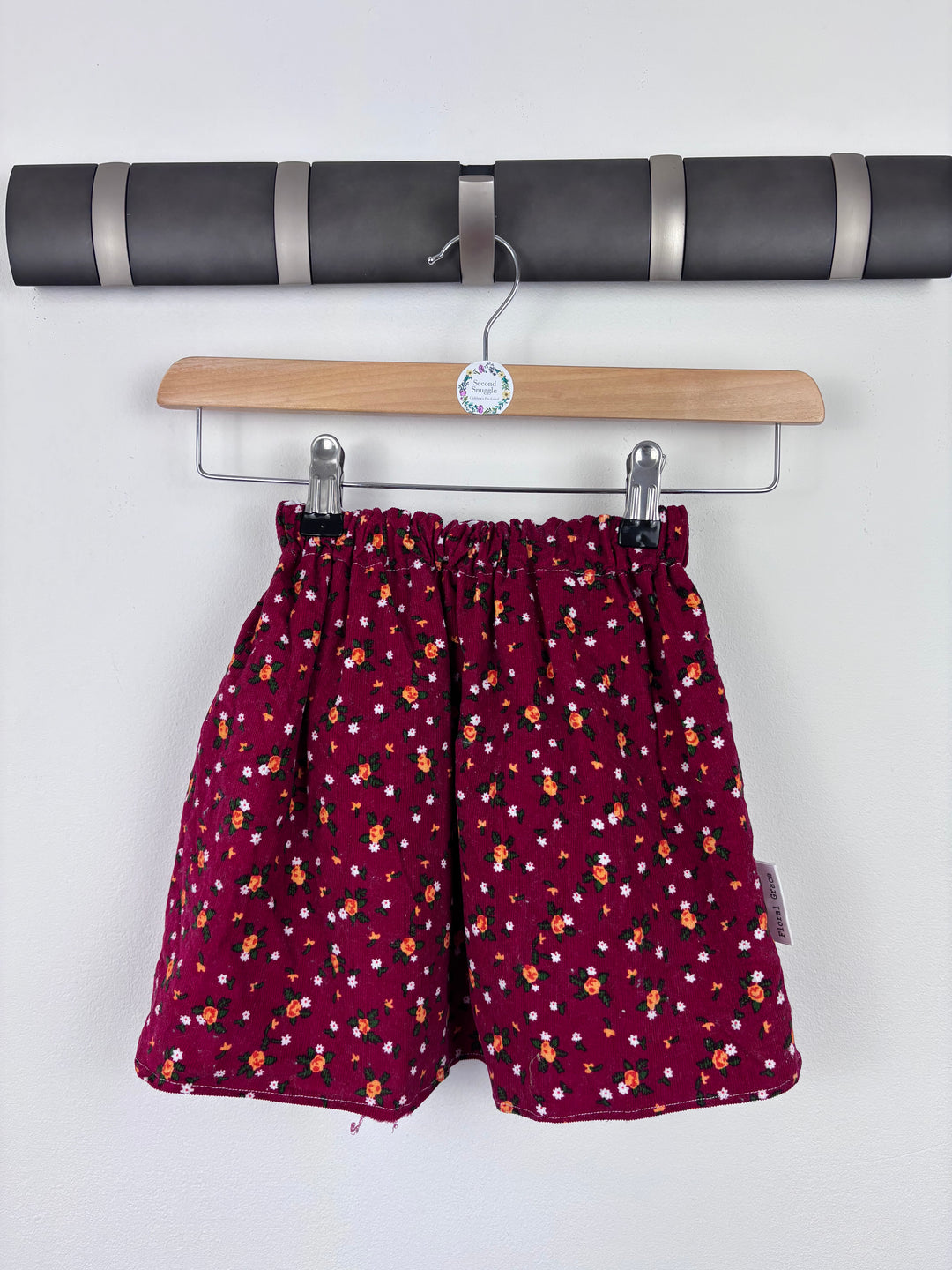 Floral Grace Maroon Skirt 2-4 Years-Skirts-Second Snuggle Preloved