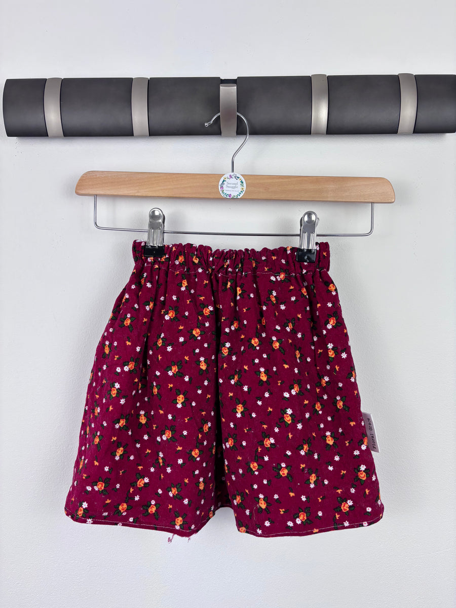 Floral Grace Maroon Skirt 2-4 Years-Skirts-Second Snuggle Preloved