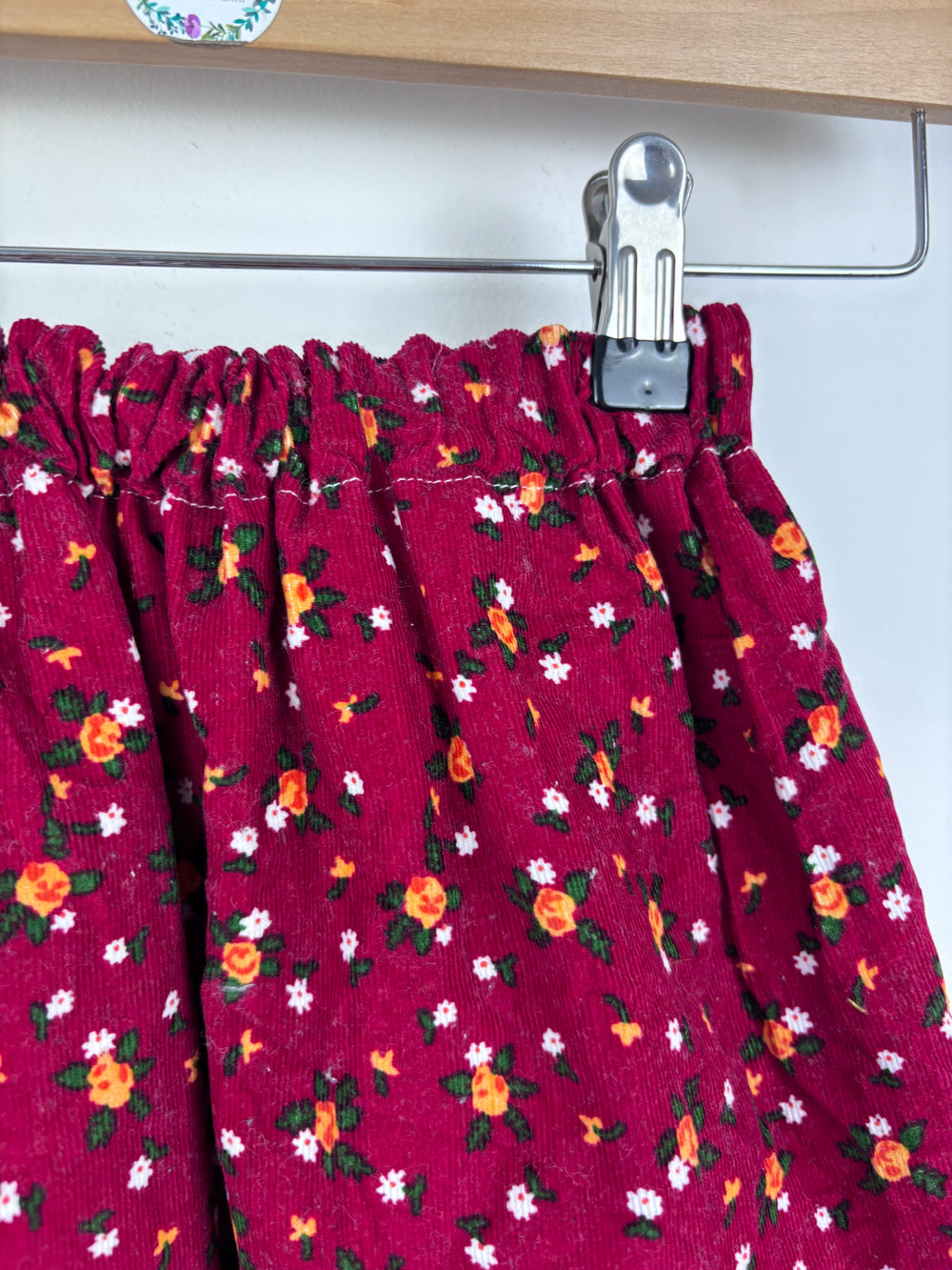 Floral Grace Maroon Skirt 2-4 Years-Skirts-Second Snuggle Preloved