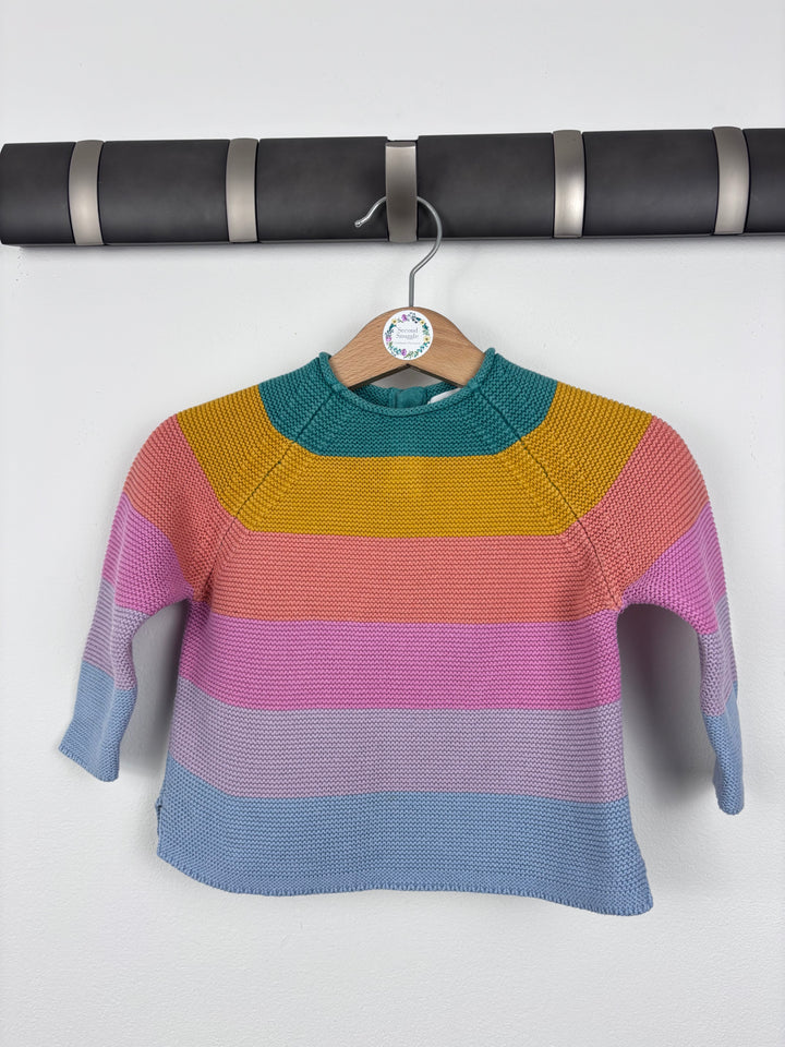 Next Rainbow Knit Jumper 6-9 Months-Jumpers-Second Snuggle Preloved