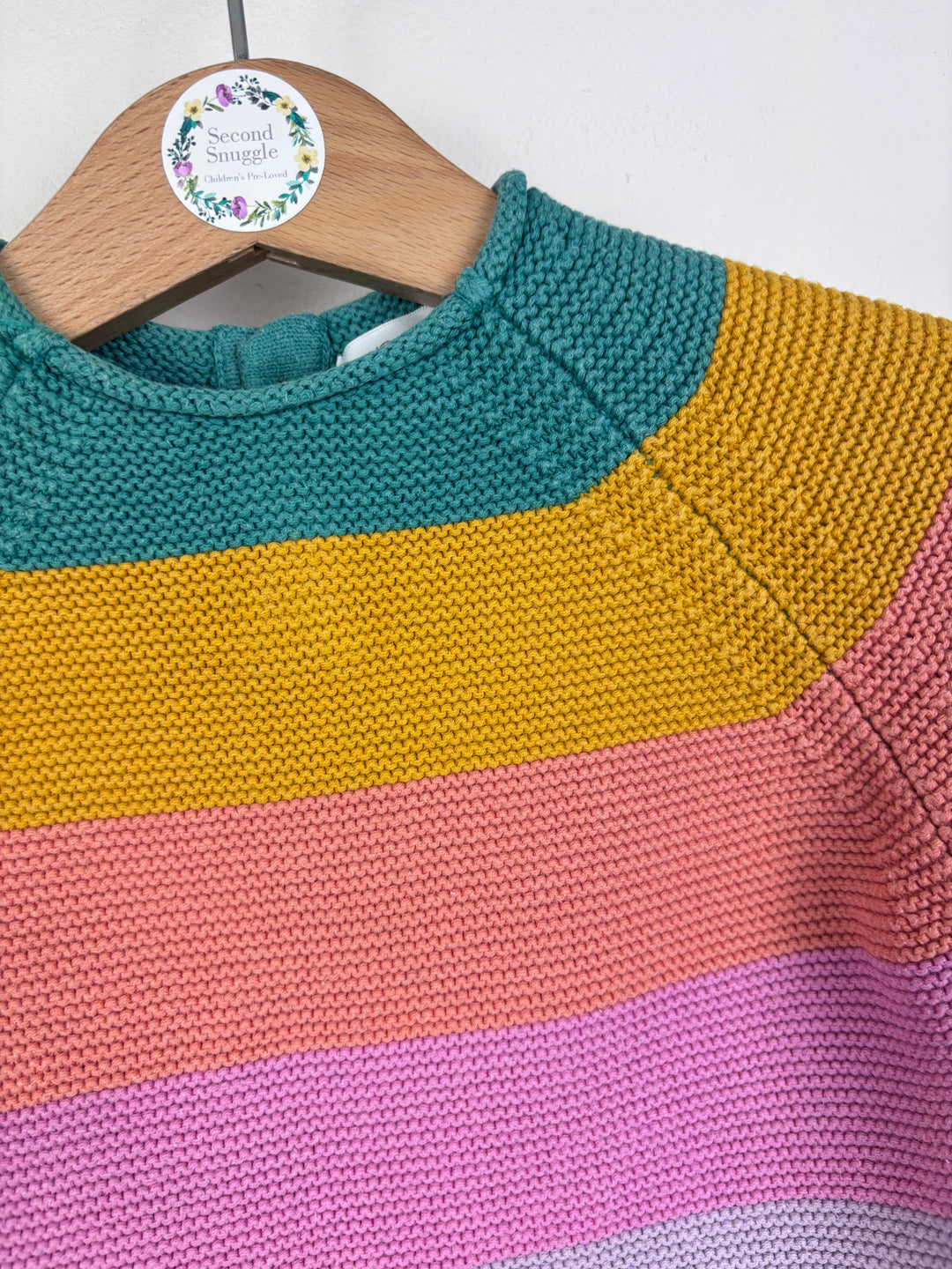Next Rainbow Knit Jumper 6-9 Months-Jumpers-Second Snuggle Preloved