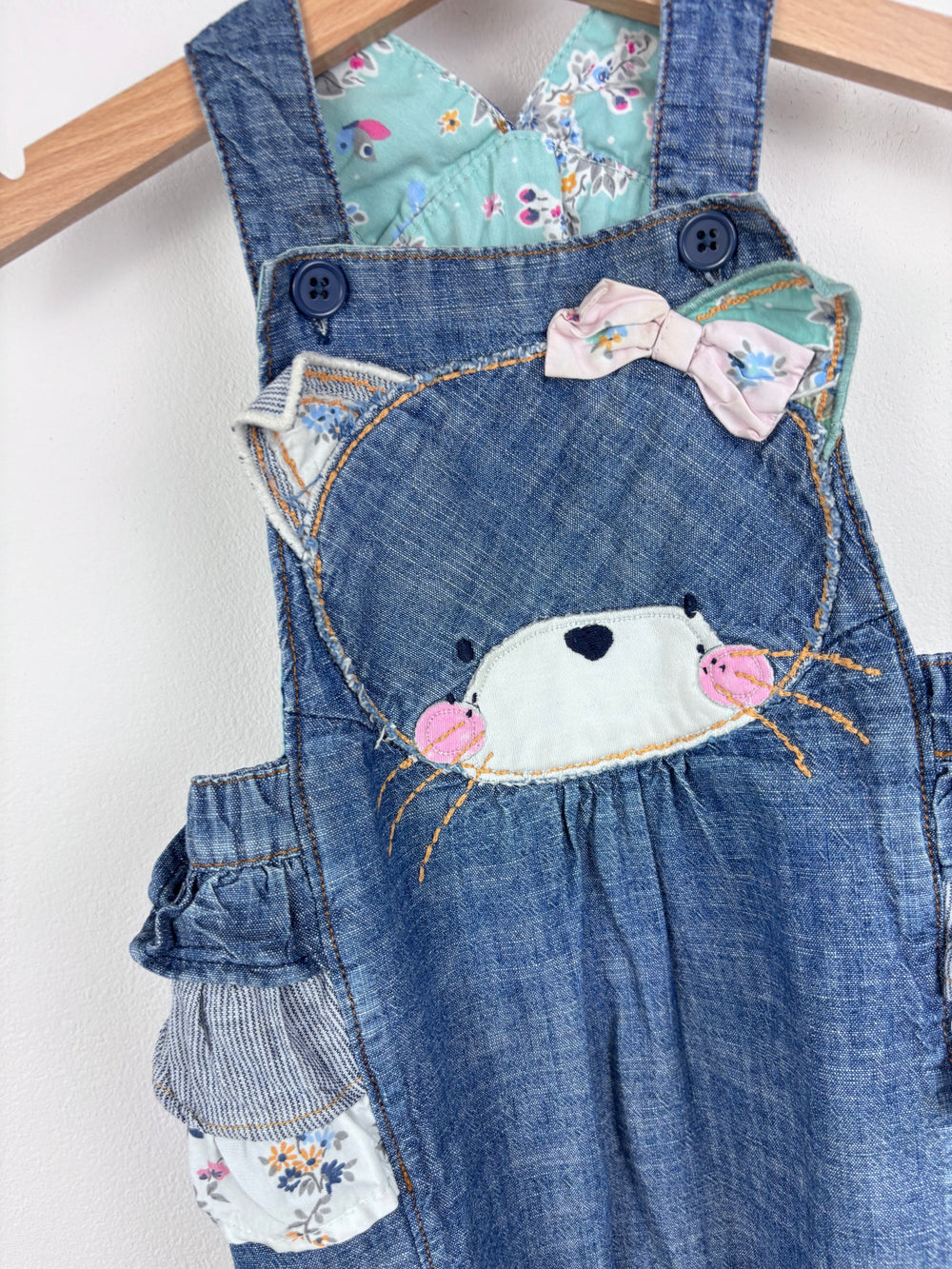 Next Cat Dungarees 9-12 Months-Dungarees-Second Snuggle Preloved