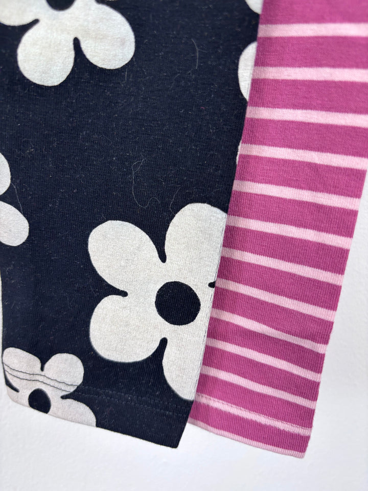 Next Flower And Stripe Leggings 2 Years-Leggings-Second Snuggle Preloved