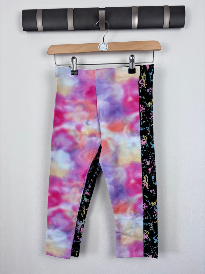 Next Tie Dye And Paint Splatter Leggings 7 Years-Leggings-Second Snuggle Preloved