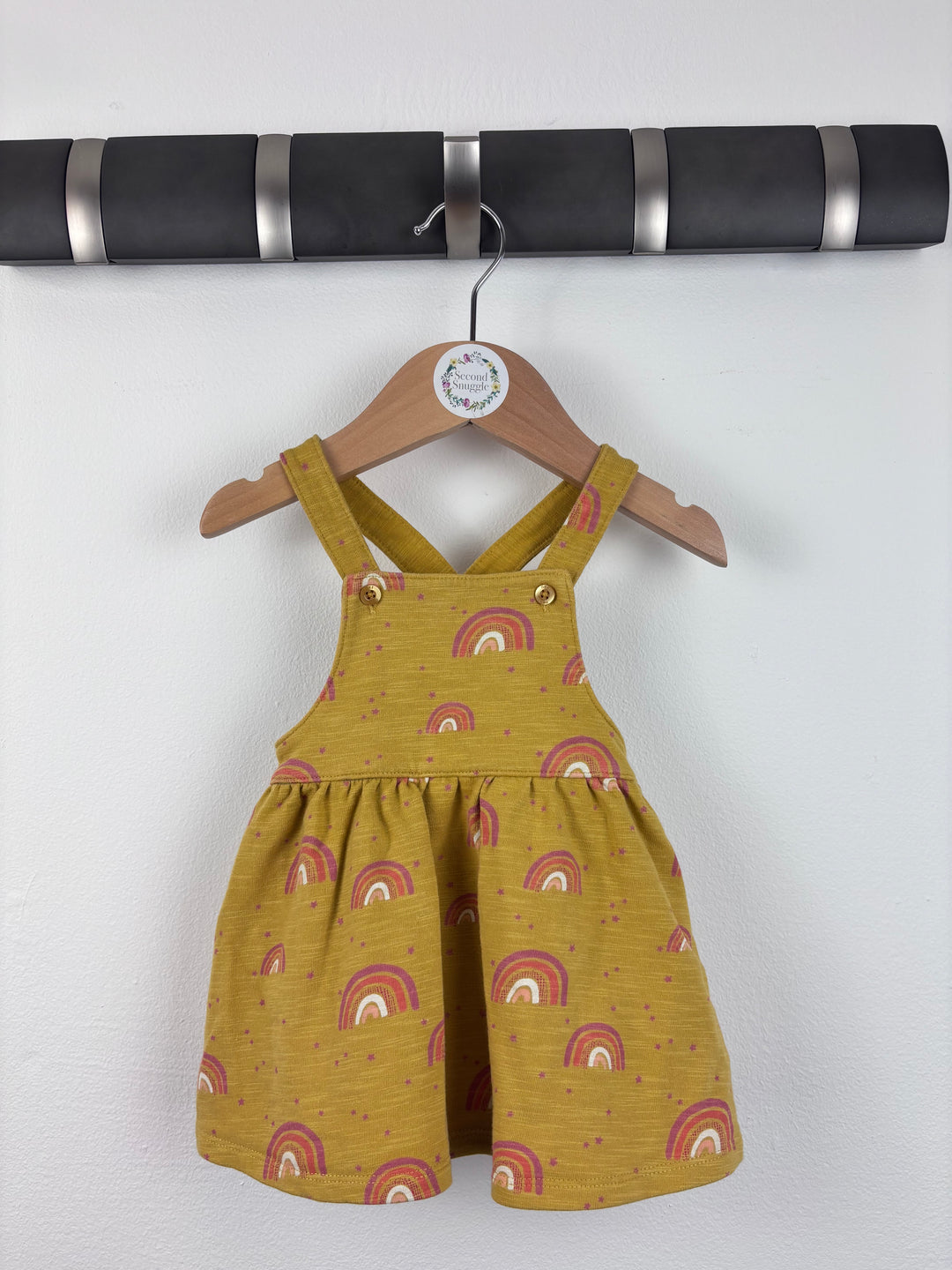 Next Rainbow Pinafore Dress 0–3 Months-Dresses-Second Snuggle Preloved