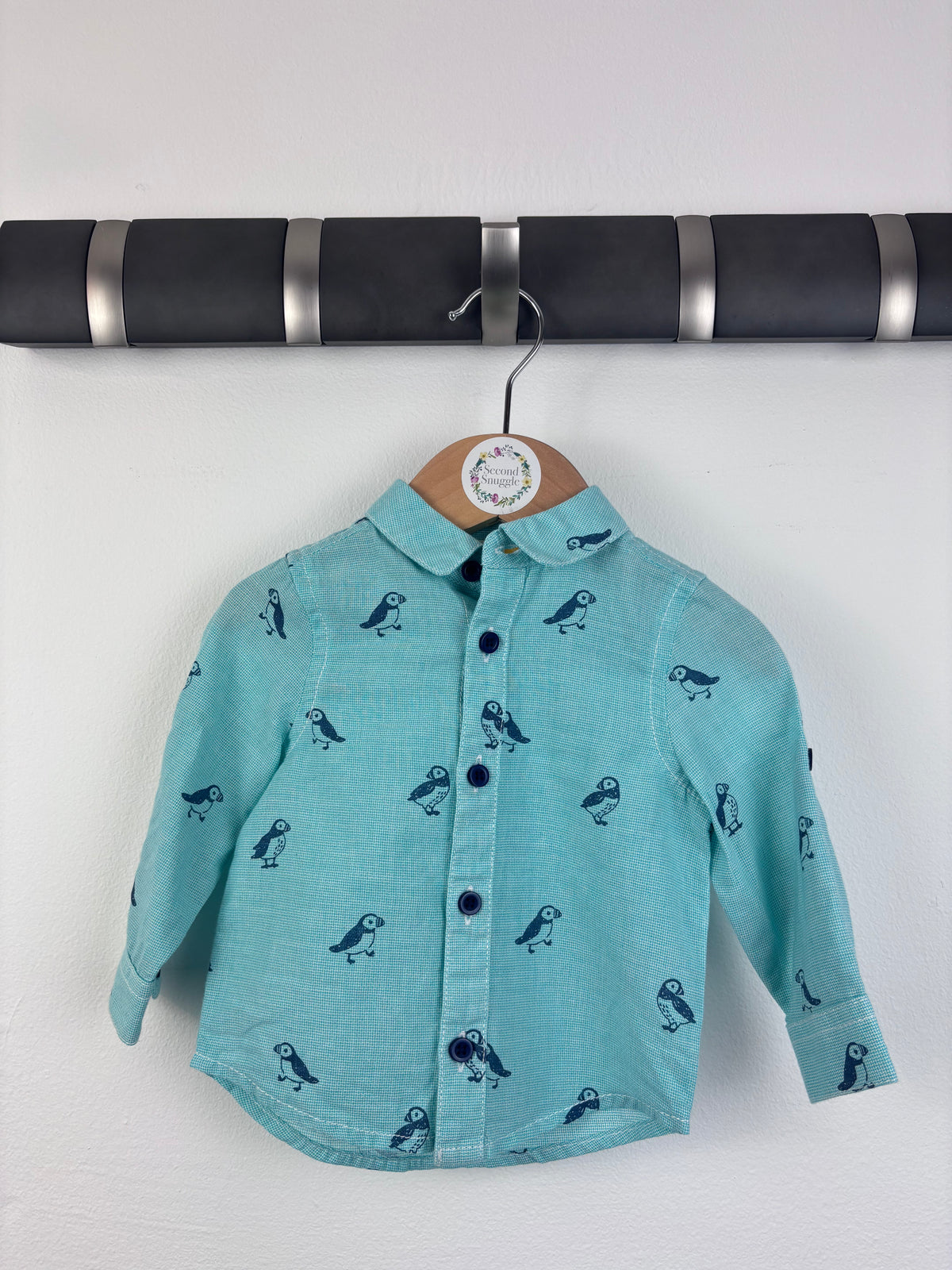 John Lewis Puffin Shirt 0–3 Months-Shirts-Second Snuggle Preloved