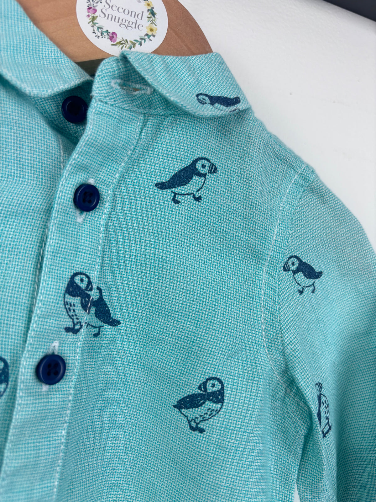 John Lewis Puffin Shirt 0–3 Months-Shirts-Second Snuggle Preloved