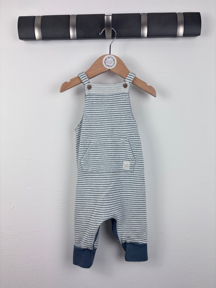 Mamas & Papas Striped Dungarees 3–6 Months-Dungarees-Second Snuggle Preloved
