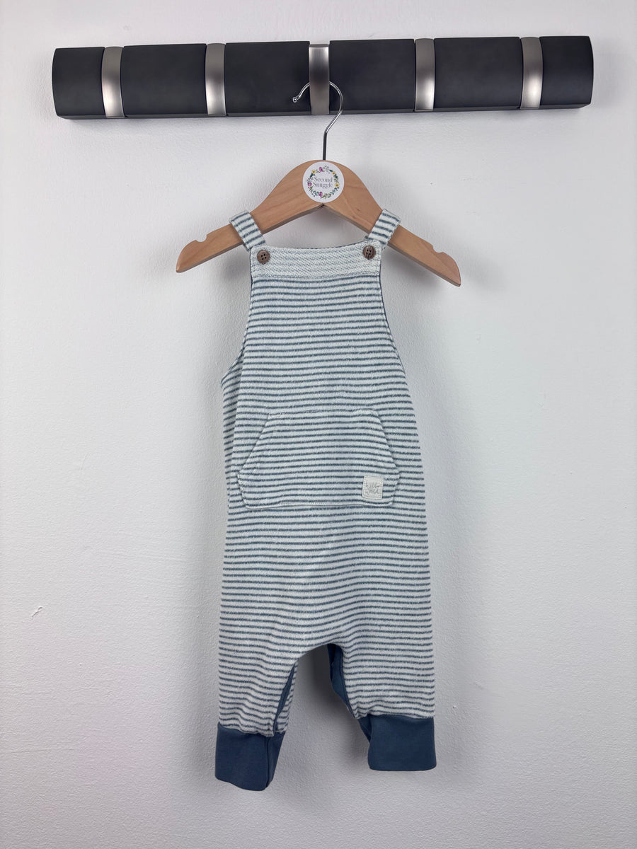 Mamas & Papas Striped Dungarees 3–6 Months-Dungarees-Second Snuggle Preloved