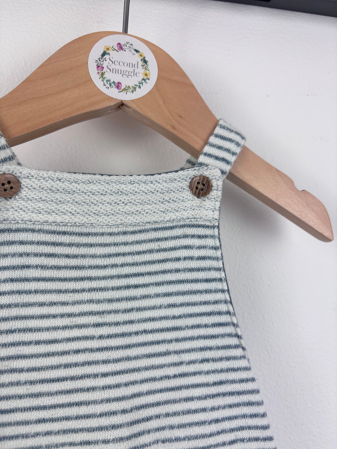 Mamas & Papas Striped Dungarees 3–6 Months-Dungarees-Second Snuggle Preloved