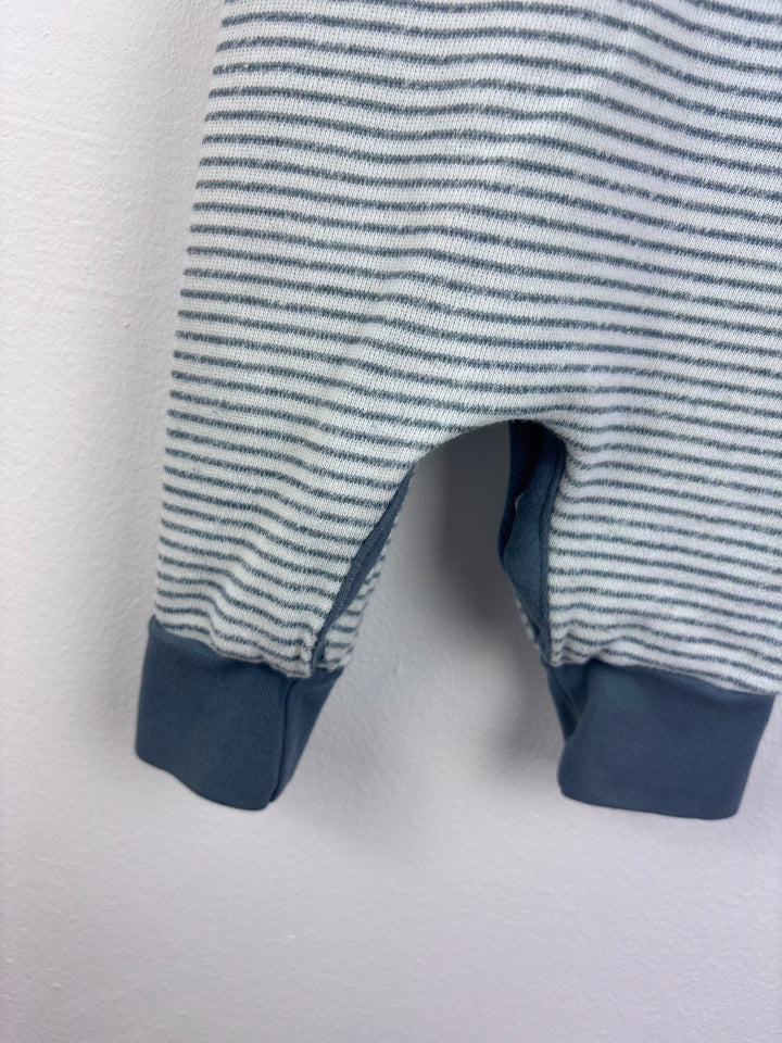Mamas & Papas Striped Dungarees 3–6 Months-Dungarees-Second Snuggle Preloved