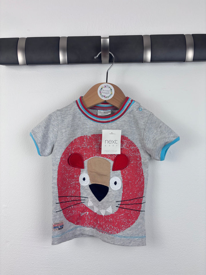Next Lion Face T-Shirt 0–3 Months-Tops-Second Snuggle Preloved