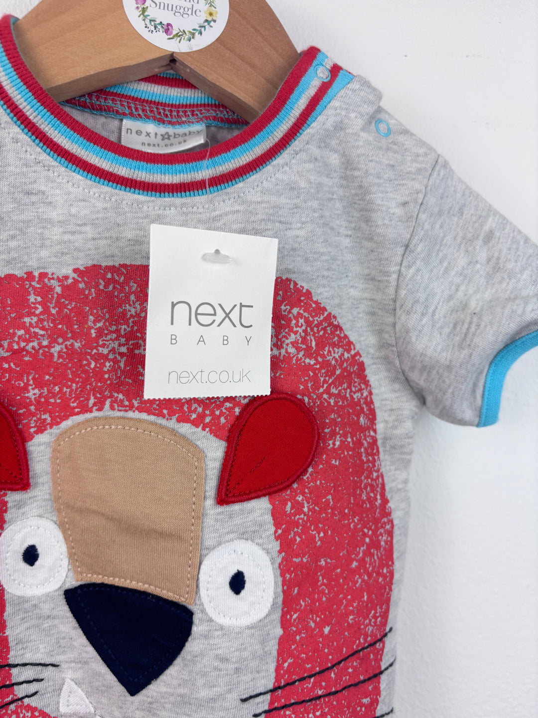 Next Lion Face T-Shirt 0–3 Months-Tops-Second Snuggle Preloved